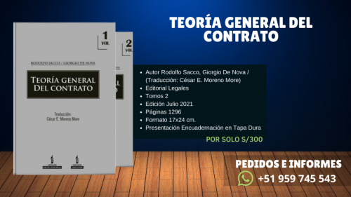 Libro: "Teoría general del contrato. 2 Tomos"