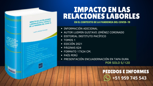 Libro: "Impacto en las relaciones laborales en el contexto de la pandemia del Covid-19"