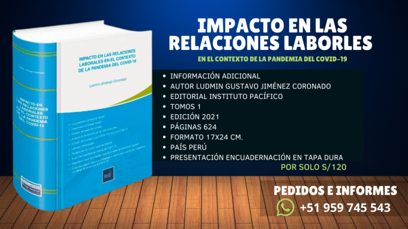 Libro: "Impacto en las relaciones laborales en el contexto de la pandemia del Covid-19"