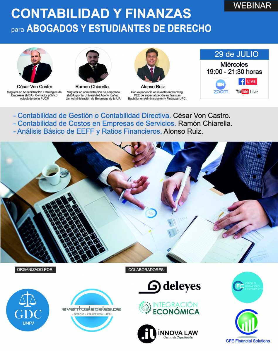 Webinar: "Contabilidad y finanzas para abogados y estudiantes de derecho".
