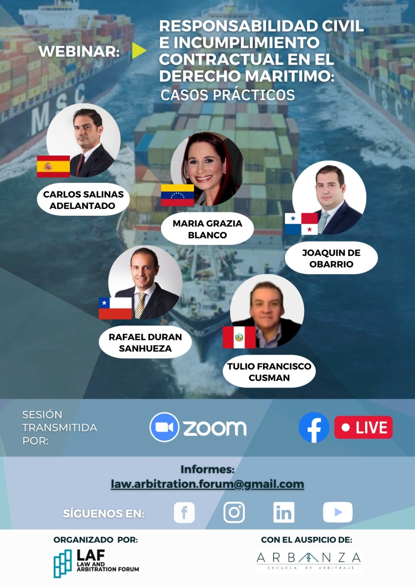 WEBINAR "Responsabilidad Civil e Incumplimiento Contractual en el Derecho Marítimo: Casos Prácticos"