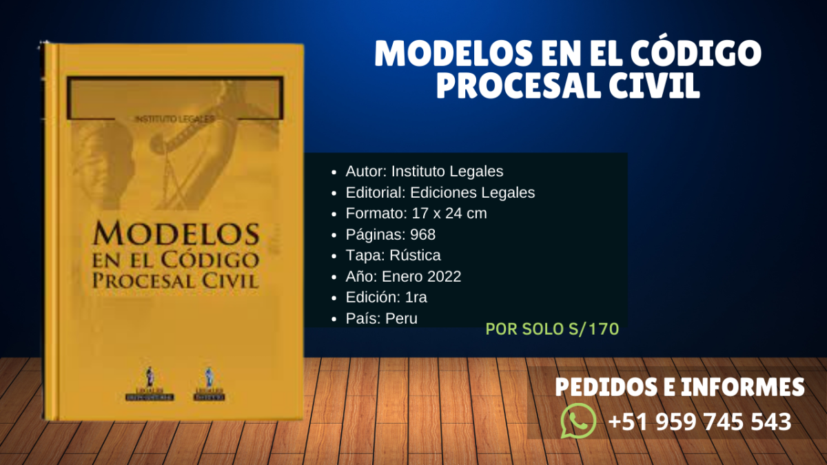 Libro: "Modelo en el Código Civil Procesal"