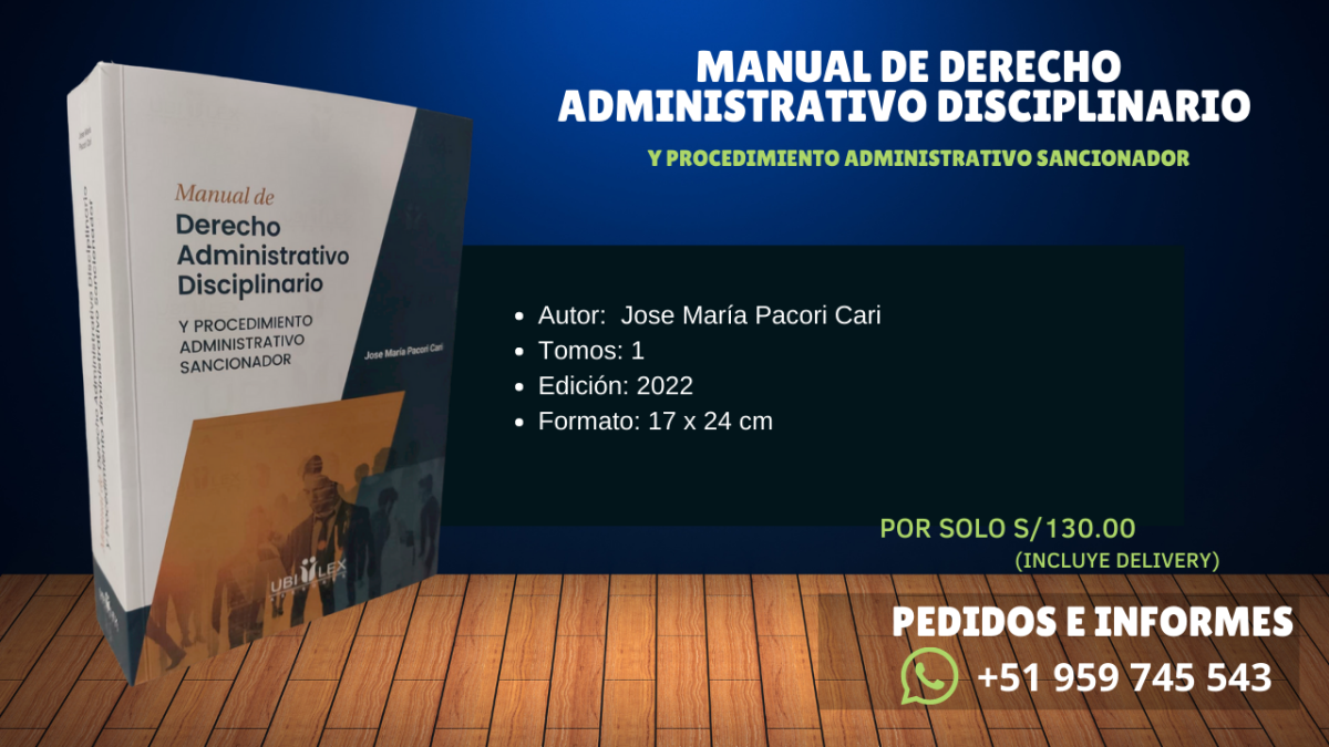Manual de derecho administrativo disciplinario y procedimiento administrativo sancionador